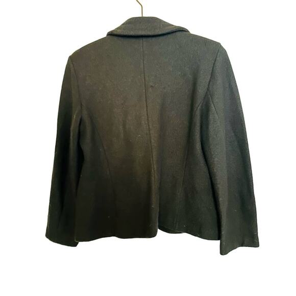 Geiger Collections Dark Brown Pure Wool Button Up Jacket Collared Blazer Size 36 - Picture 3 of 10